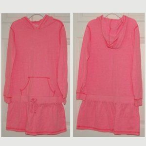 NWOT Old Navy Girls, Size M (8), Hot Pink Hooded Summer Dress, with Long Sleeves